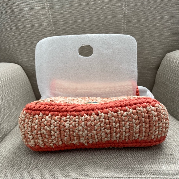 Coach Soft Tabby Shoulder Bag With Crochet in Faded Orange Multi New - Picture 4 of 15